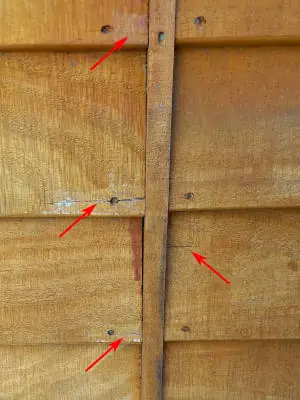 splitting in cladding that is too thin